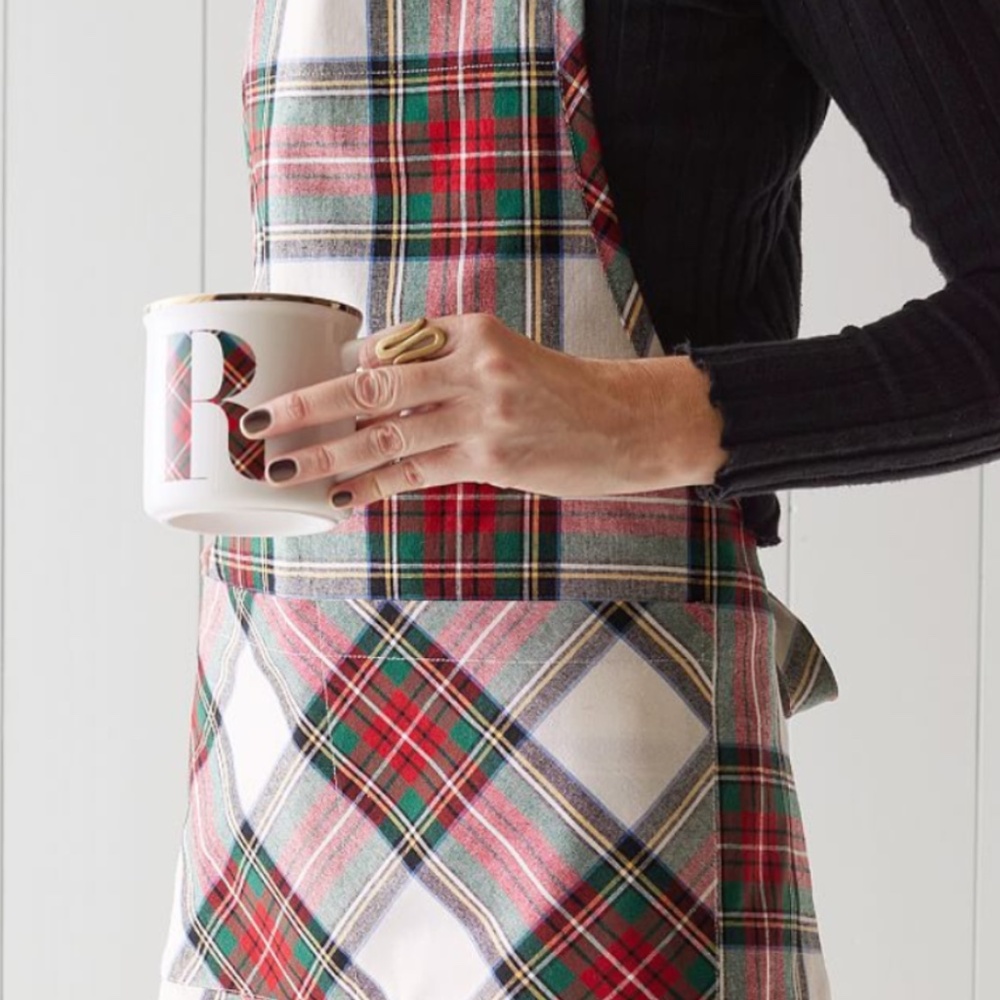 NWT Pottery Barn Stewart Plaid Apron Ralph Lauren Christmas RLC Williams Sonoma